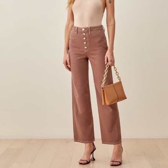 Reformation Brown Flare & Wide Leg Jeans - Picture 1 of 6